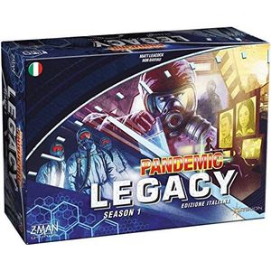 Asmodee - Pandemic Legacy: Season 1, bordspel, uitgave in Italiaans, kleur blauw, 8385