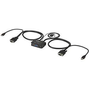StarTech.com KVM-switch met 2 poorten, VGA KVM-schakelaar, USB aangedreven met afstandsbediening