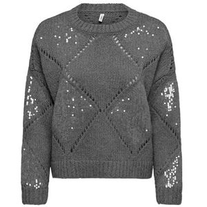 Only - Kansas Life - Trui - Donker Grijs - Lange Mouw