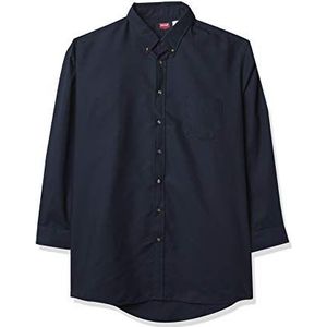 Red Kap Men's Poplin Dress Shirt, Navy, 5X-Large