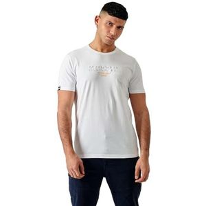 Kaporal, T-shirt, model Niraj, heren, wit, 2XL; slim fit, korte mouwen, ronde hals, Wit, XXL