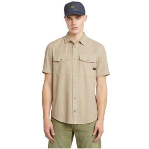 G-STAR, Marine Slim Shirt, beige (Dk Brick Gd D19751-d454-d848), M