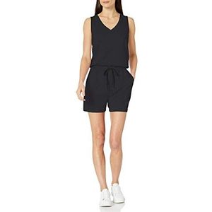 Amazon Essentials Women's Studio romper van fleece-badstof, Zwart, S