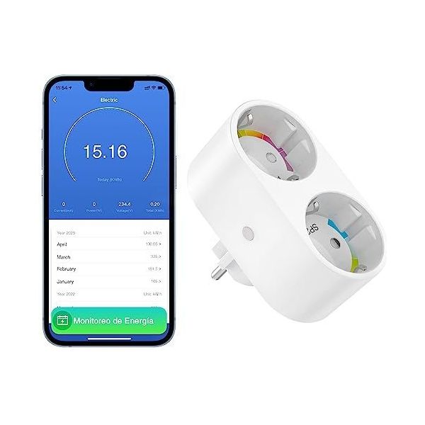 Slimme Stekker WiFi 16A met energiemeter - 3-pack - Hihome