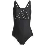 Adidas - Big Bars X Back - Badpak - Zwart - Chloorbestendig, 78% Gerecycled Nylon, 22% Elastaan