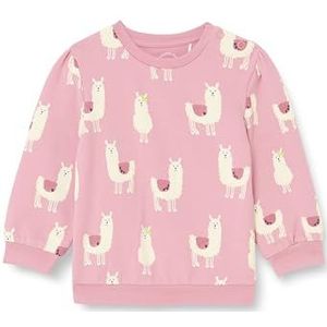 s.Oliver Junior meisjes sweatshirt met allover print PINK 74, roze, 74 cm