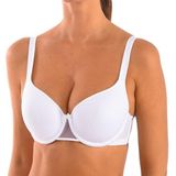 Nicole - Voorgevormde Beugelbh - Wit - Balconette bh's
