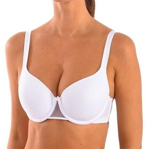 Nicole - Voorgevormde Beugelbh - Wit - Balconette bh's