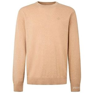 Pepe Jeans André ronde hals breisel met lange mouwen voor heren, Bruin (Light Biscuit), XXL