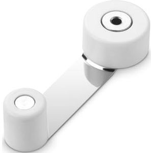 VoltShine Draaibare deurstopper van wit metaal, ideaal voor het vasthouden van open deuren en voor bevestiging op zijn plaats.