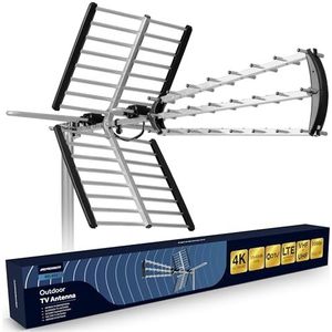 Berdsen DVBT2 antenne met versterker binnen 13-15 dB - bereik tot 80 km - outdoor outdoor outdoor antenne - LTE-filter - Full HD Ultra HD 4K