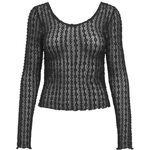 Onltwinky - Top - Lange Mouwen - O-hals - Kanten Detail - Regular Fit