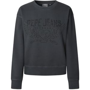 Pepe Jeans Dames BEBERLY Sweatshirt, Grijs (COAL GREY), L, Grijs (Coal Grey), L