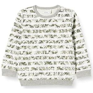 IKKS Babysweatshirt voor jongens, grijs gemêleerd, middelgroot, gestreept, 6 Maanden