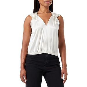 Pinko Schuifregelaar top satijn stretch modieuze tanktop voor dames, O62_pergamena Past., 36 NL