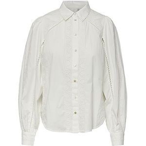 YAS Dames Yaskenora Ls Shirt S. Noos blouse, Star White, S