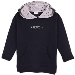 Gocco sweatshirt, marineblauw, gevoerd, EST, standaard voor meisjes, marineblauw, 5-6 Jaren