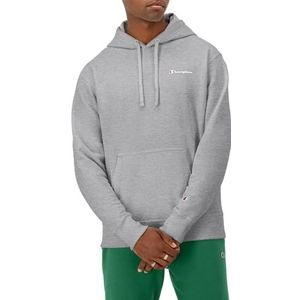 Champion Powerblend Sweatshirt voor heren, Oxford grijs klein script, XL