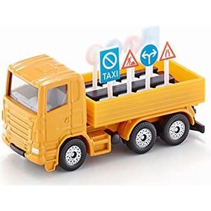 siku 1322, Road Maintenance Lorry, Metal/Plastic, Orange, Incl. 8 traffic signs
