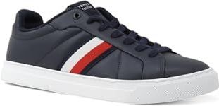 Veterschoenen - Donkerblauw/Wit/Rood - Gewatteerde Schaprand - Vetersluiting