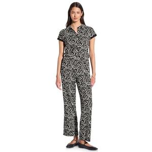 Street One Dames Gedessineerde jumpsuit in Zwart, in size: 36