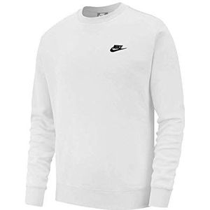 Nike Heren Sportswear Club ronde hals, wit/zwart, S-T