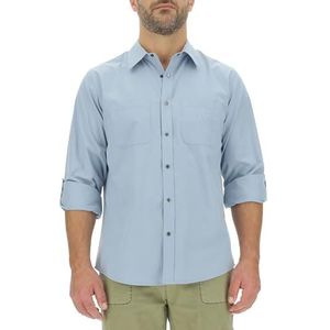 JEEP Heren J Man Cotton Long Sleeves Roll-up Tab Shirt J24s Lange Mouwen, Bluewing 19-4121, Small, Bluewing 19-4121, S
