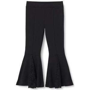 DeFacto Broeken voor meisjes, casual denim broek, broekbroek, jogger, standaard pasvorm broek voor meisjes, zwart, 10-11 Jaar