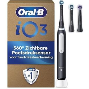 Oral-B iO3 SIOC Black Elektrische Tandenborstel, 3 Opzetborstels