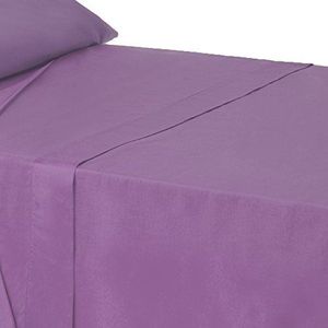 Bedlaken voor bed 90, klassiek, paars, katoen/polyester, basic voor slaapkamer - LOLAhome
