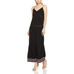 Tommy Jeans Dames STRAPPY MAXI Dress S/L 29 jurk met lange mouwen, zwart (meteorite 003), XL