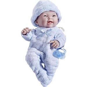 JC Toys 18452_B Mini La Pasgeboren Babypop, Echt Jongen-Blauw, 9,5 Inch