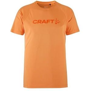 Craft Core Essence Logo Tee Sportshirt voor heren, XXL, sour, Activewear voor heren, van gerecycled polyester, gebogen zijnaden, Quick Dry T-shirt voor heren, functioneel shirt voor heren