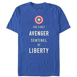 Marvel Unisex Avengers Classic-Sentinel Liberty Organic Short Sleeve T-Shirt, Bright Blue, S, bright blue, S