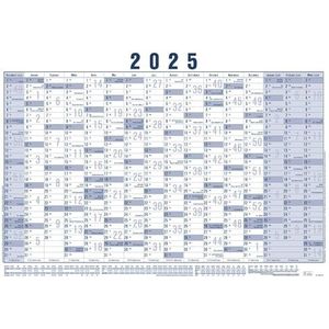 Poster kalender 16 maanden 2025-100 x 70-5 stuks opgerold