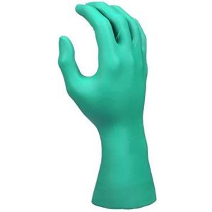 DermaShield Ansell 73-711/7.5 neopreen handschoenen, chemicaliën en vloeistofbescherming, maat 7,5, groen (200 paar per doos)