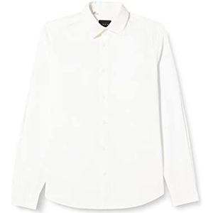 Sisley Men's 5ELCSQ01J Shirt, White 905, 45, Wit 905, 46