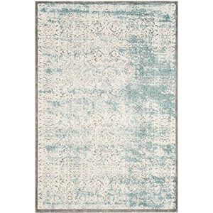 Safavieh Woonkamer tapijt, PAS401, geweven polypropyleen, ivoor/turquoise blauw, 160 x 230 cm