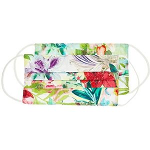 BaF Community-maskers Set van 2 stuks Unisex geïmproviseerd masker Omkeerbaar mondbeschermingsmasker Mond- en neusbescherming Omkeerbaar masker met motief katoen BCI Wasbaar