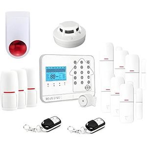LIFEBOX - Alarminstallatie voor thuis, draadloos, WLAN, internetbox en GSM Futura, wit, Smart Life – alarm, schaalbaar, zonder contract en verbonden – gewoon voor je huis – set 6