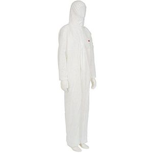 3M Heren Wegwerp Jumpsuit Wit 3M Beschermingspak 4500 Wit Maat L Categorie I, Wit, L EU