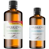 Oxxigena - Neutrale basisset van 1,5 liter, met pure vloeibare plantaardige glycerine ≥ 99,5% (1 L) + zuivere vloeibare propyleenglycol (500 ml), 70 VG / 30 PG, 100% Made in Italy