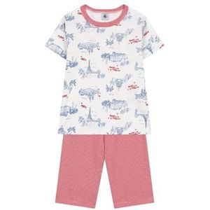 Petit Bateau Jongens Pyjacourt, wit/meerkleurig., 4 Jaar