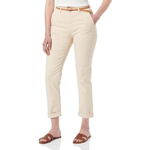 Springfield Chinobroek riem jeans voor dames, Beige/Camel, 40