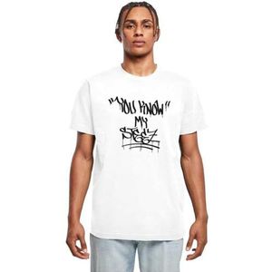 Mister Tee Heren Know My Steez T-shirt met ronde hals, wit, M