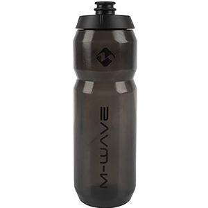 M-Wave Unisex – volwassenen PBO 750 drinkfles, zwart transparant, 750 ml