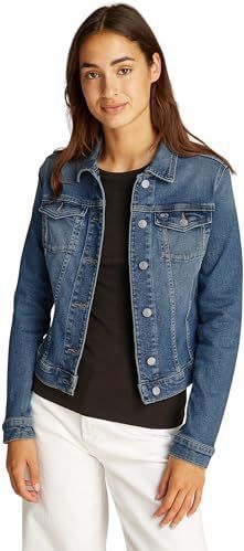 Tommy Hilfiger - Dames Jack - Blauw - Katoen-Elastaan