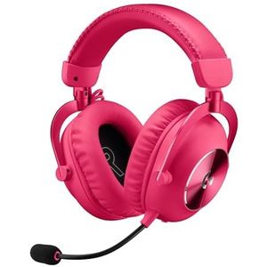 Logitech G PRO X 2 LIGHTSPEED wireless gaming headset, afneembare microfoon, 50 mm grafeen drivers, DTS:X-hoofdtelefoon 2.0- 7.1 Surround, Bluetooth/USB/3,5 mm Aux,pc,PS5, PS4, Nintendo Switch-Magenta