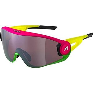 Alpina, 5W1NG, fietshelm, dames, roze-groen-geel, Q+CM