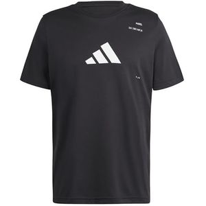 adidas Heren AEROREADY Padel Category Graphic Tee, black, XS